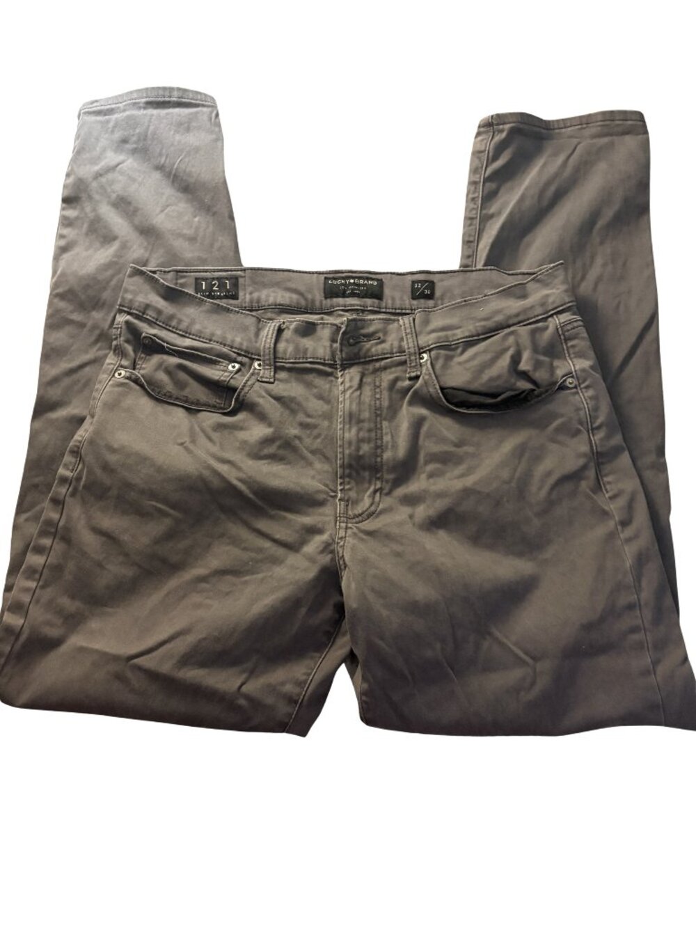 Men’s Lucky Brand Dark Gray Slim Straight Pants